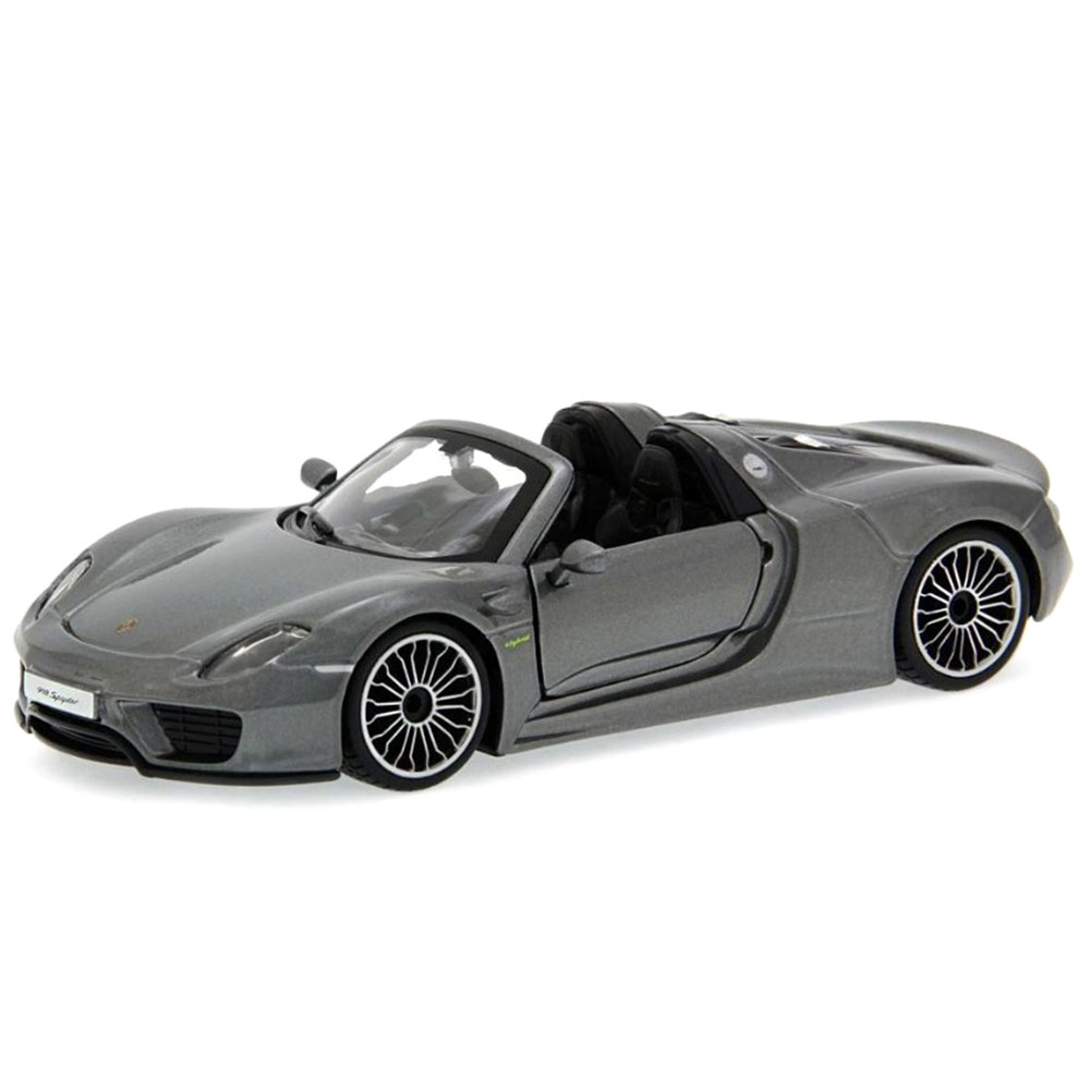 Miniatura Porsche 918 Spyder Cinza Bburago 1/24