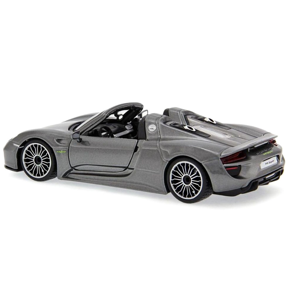 Miniatura Porsche 918 Spyder Cinza Bburago 1/24 - Imagem 2