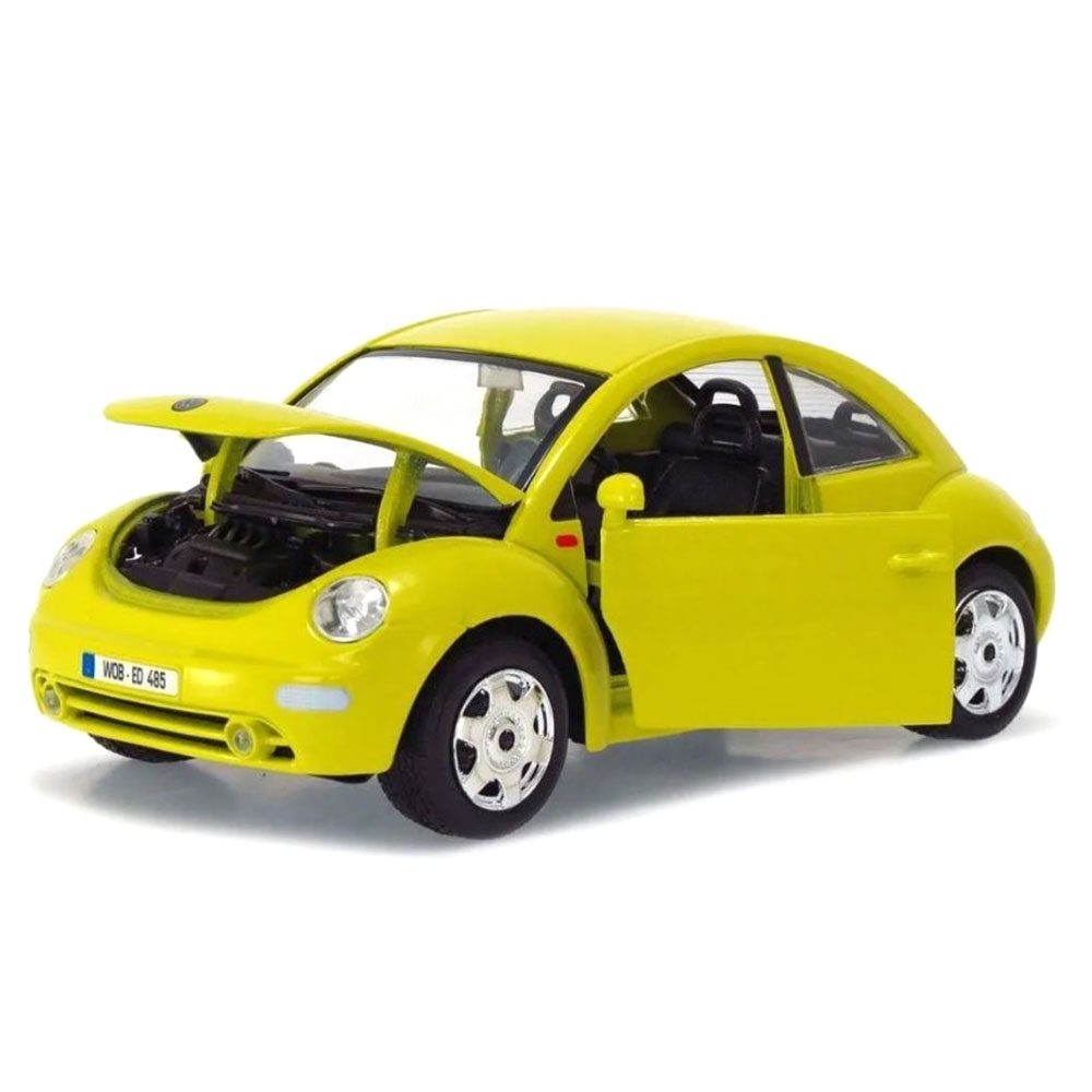 Miniatura Volkswagen New Beetle 1998 Amarelo Bburago 1/24 - Imagem 2