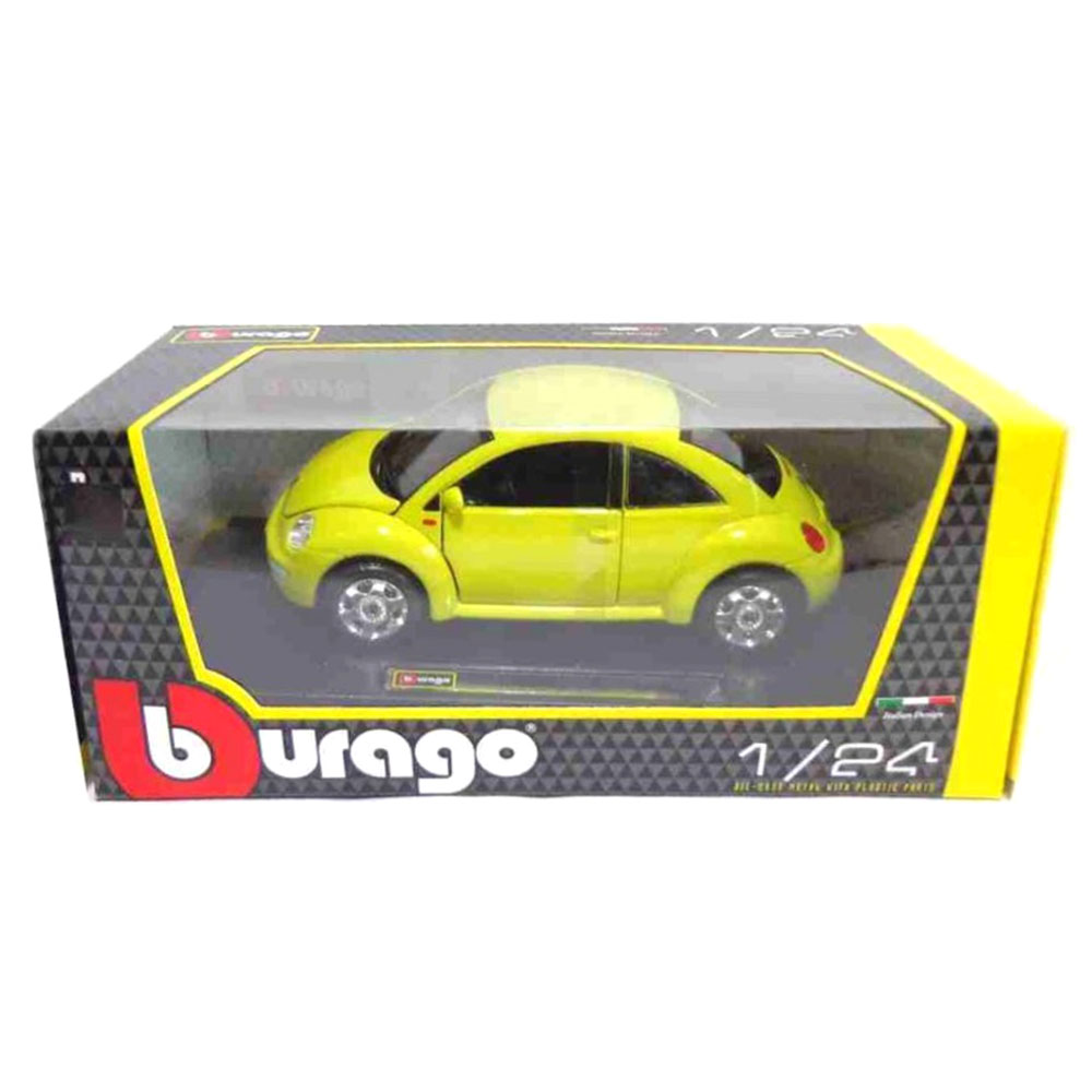 Miniatura Volkswagen New Beetle 1998 Amarelo Bburago 1/24 - Imagem 4