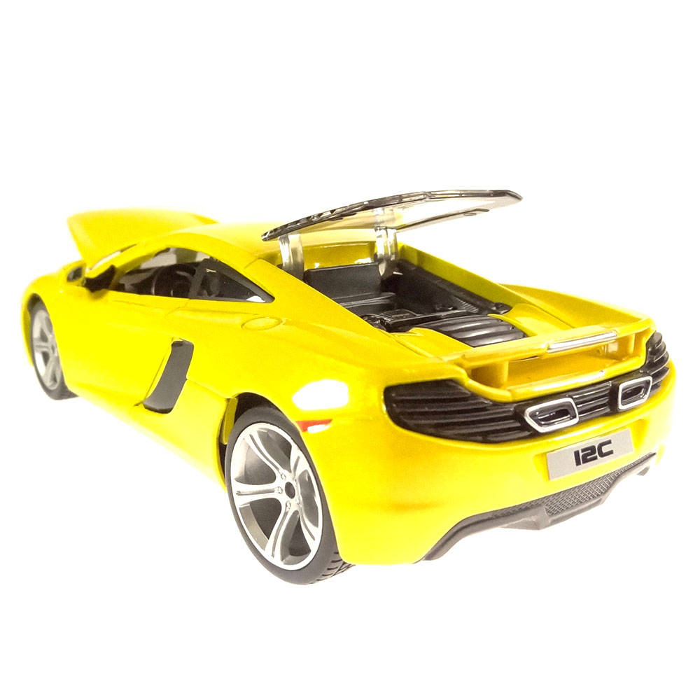 Miniatura Mclaren 12c Amarelo Bburago 1/24 - Imagem 4
