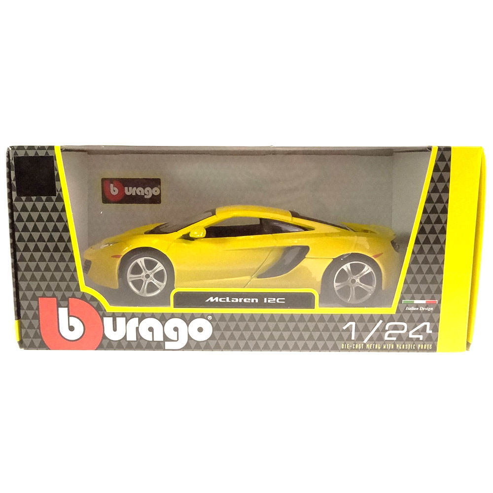 Miniatura Mclaren 12c Amarelo Bburago 1/24 - Imagem 5