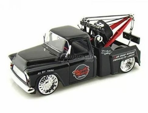 Chevy Stepside Tow Truck Guincho 1955 1:24 Preto Jada toys
