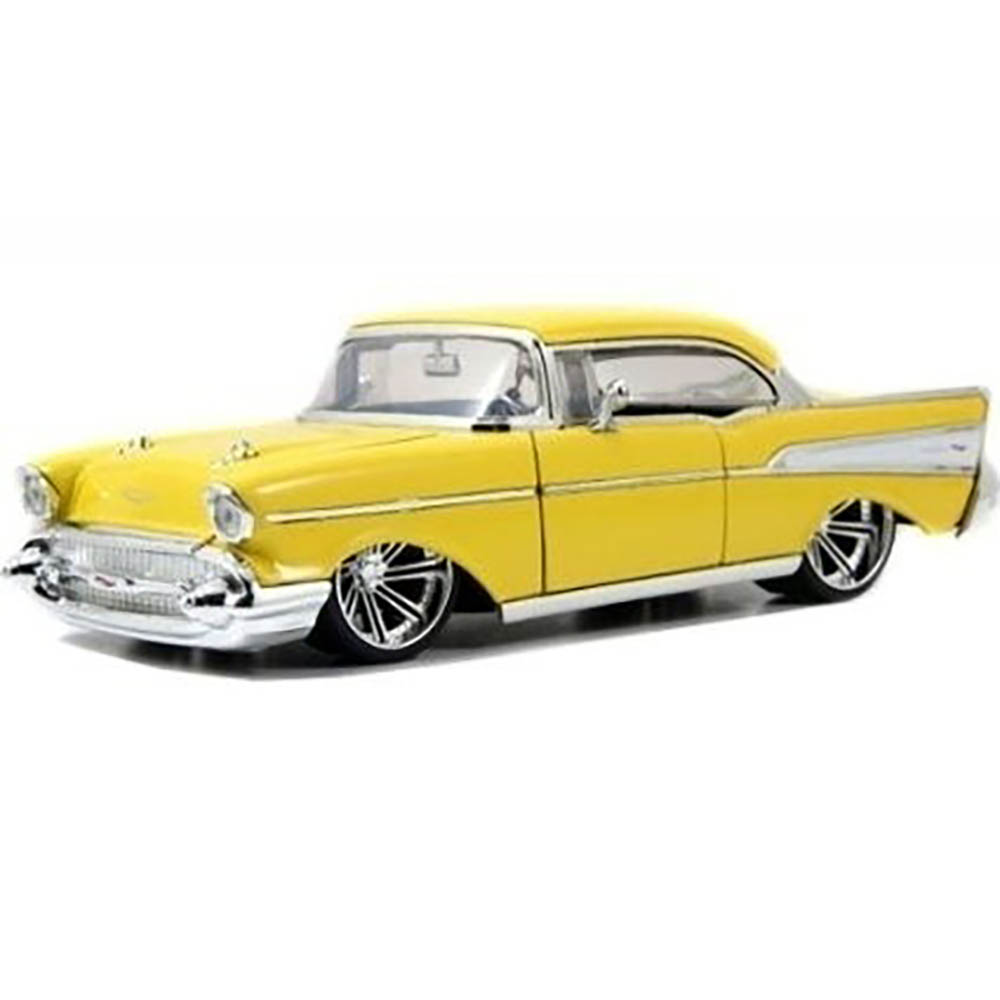 Miniatura Chevy Bel Air 1957 Amarelo Jada Toys 1/24 - Imagem 3