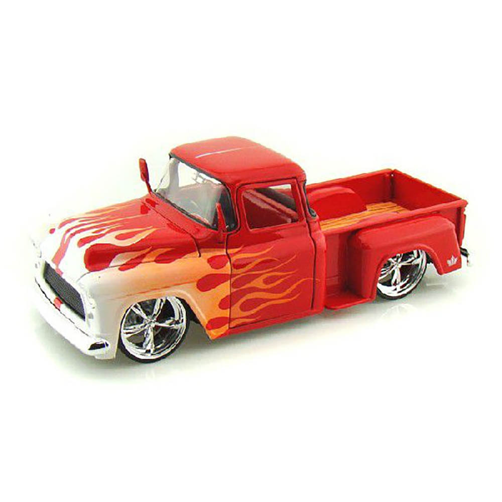 1955 Chevy Stepside 1:24 Jada Toys vermelho fogo