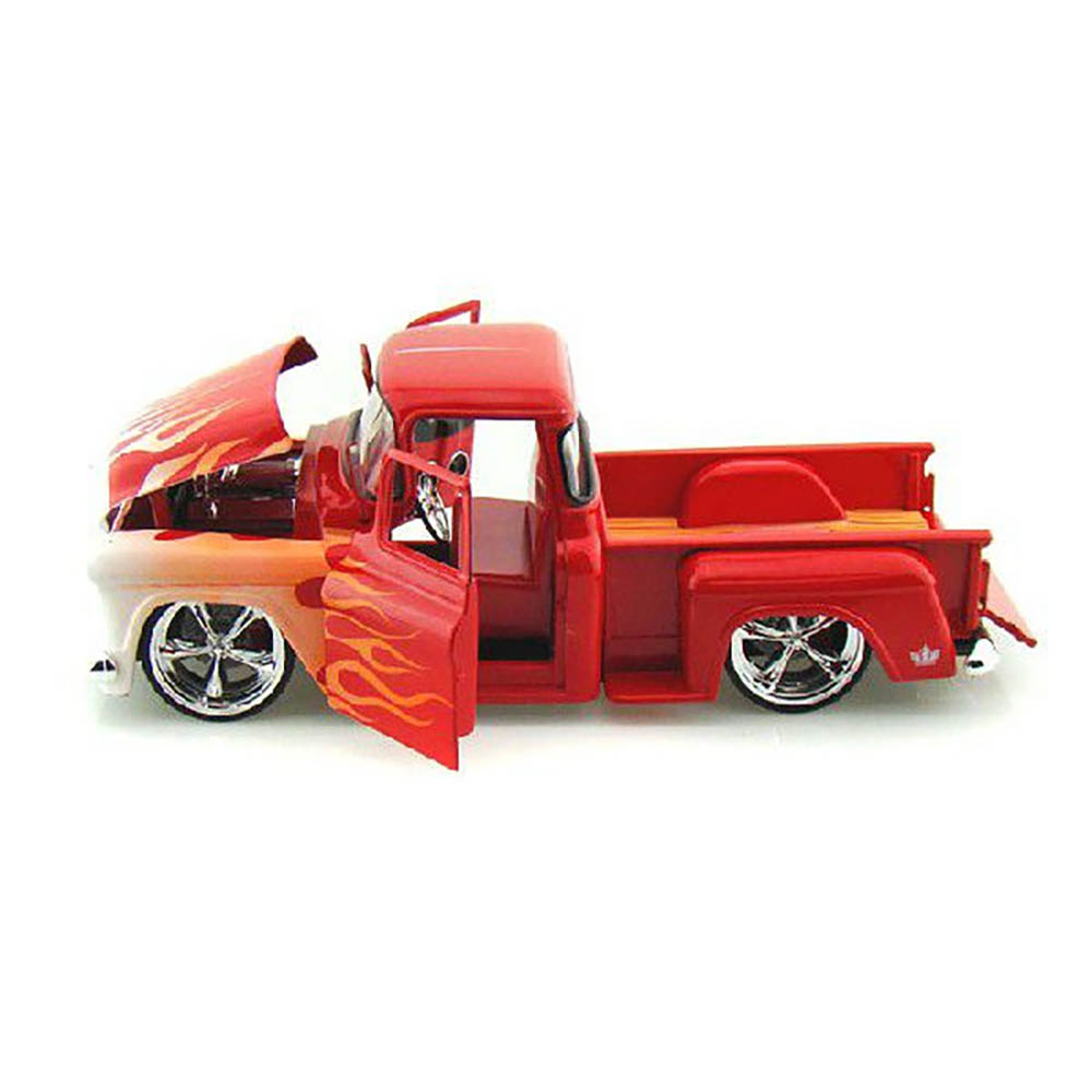 1955 Chevy Stepside 1:24 Jada Toys vermelho fogo - Imagem 3