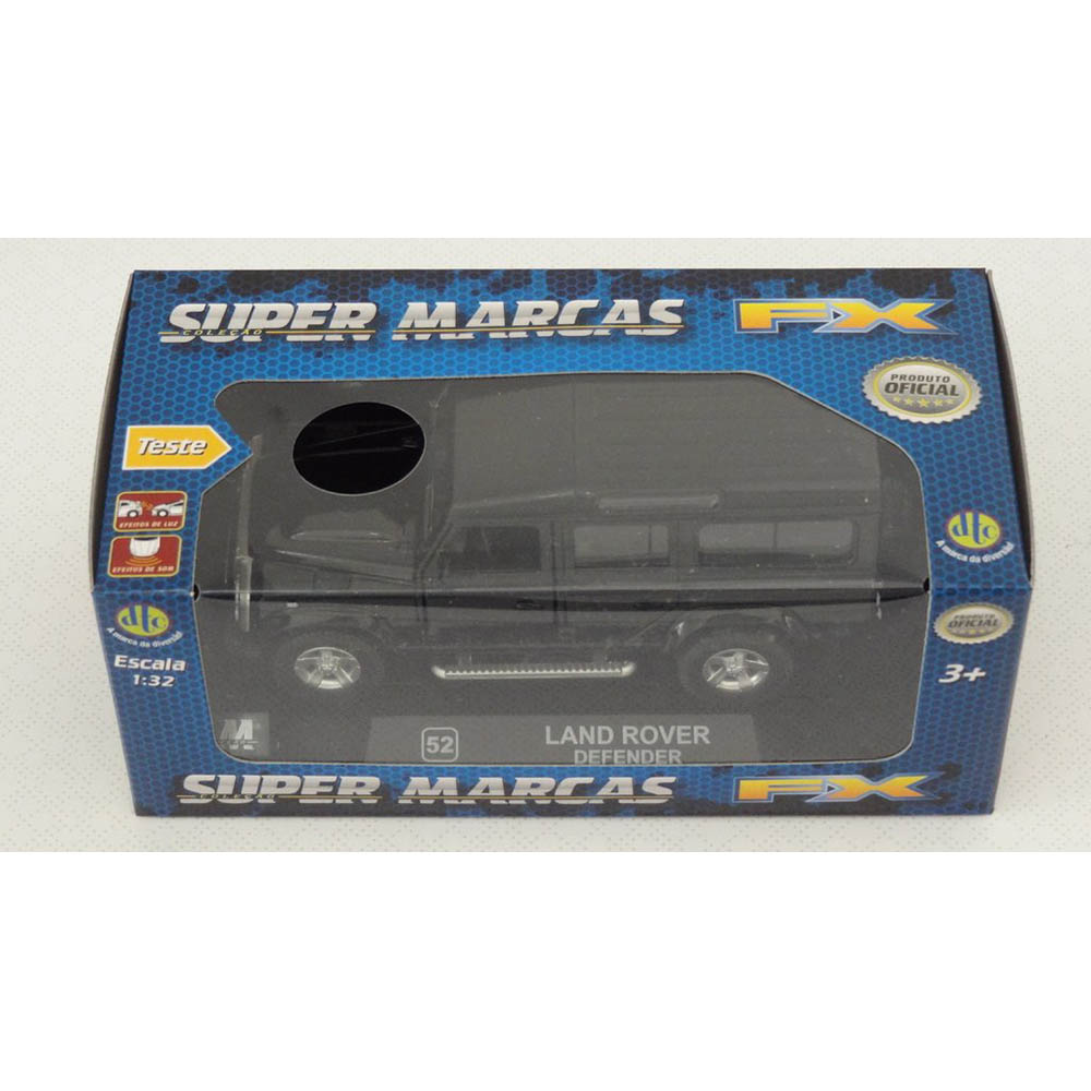 Miniatura Land Rover Defender Preto Super Marcas Fx 1/32 - Imagem 4