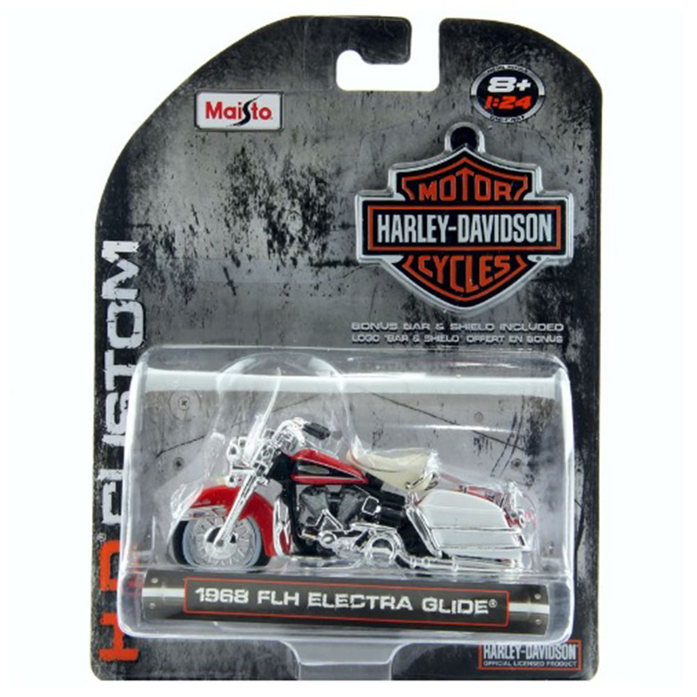 1968 FLH Electra Glide Harley Davidson 1:24 Maisto - Imagem 2