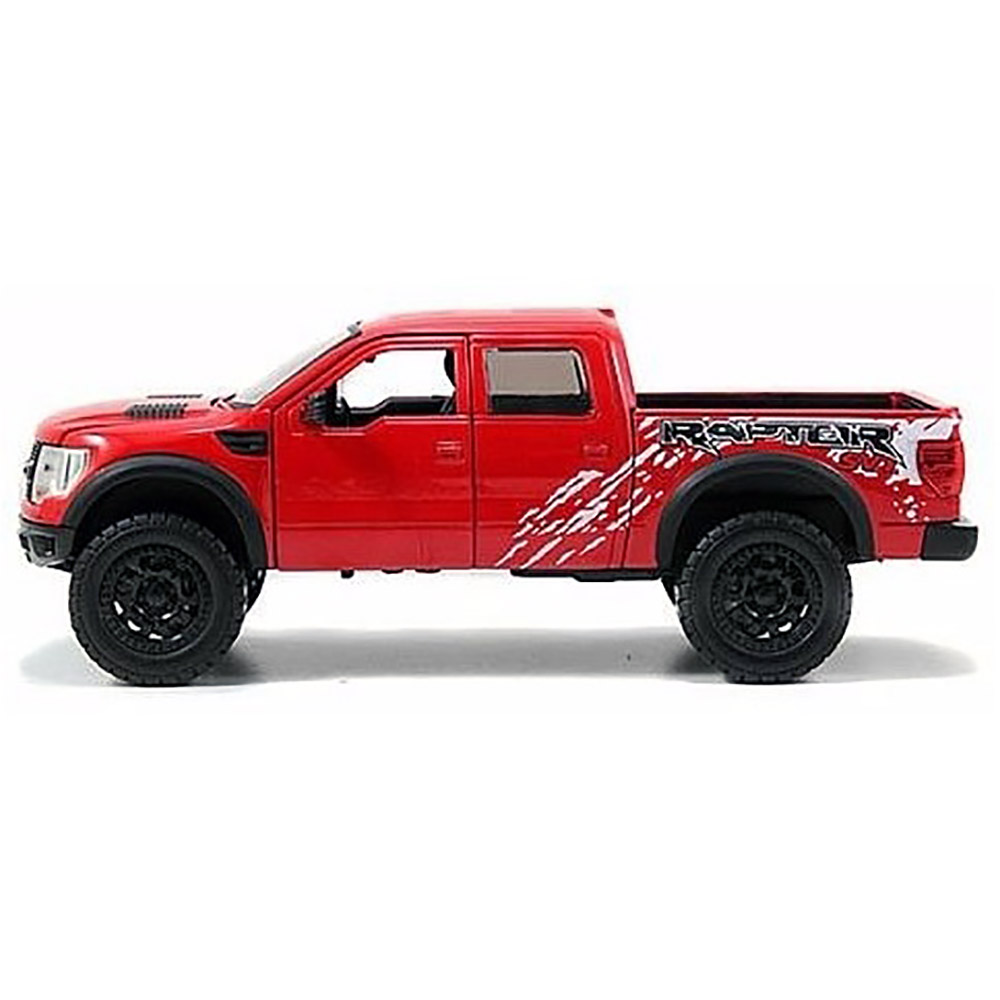 Miniatura Ford F150 Svt Raptor 2011 Troca Rodas Verm 1/24 - Imagem 2