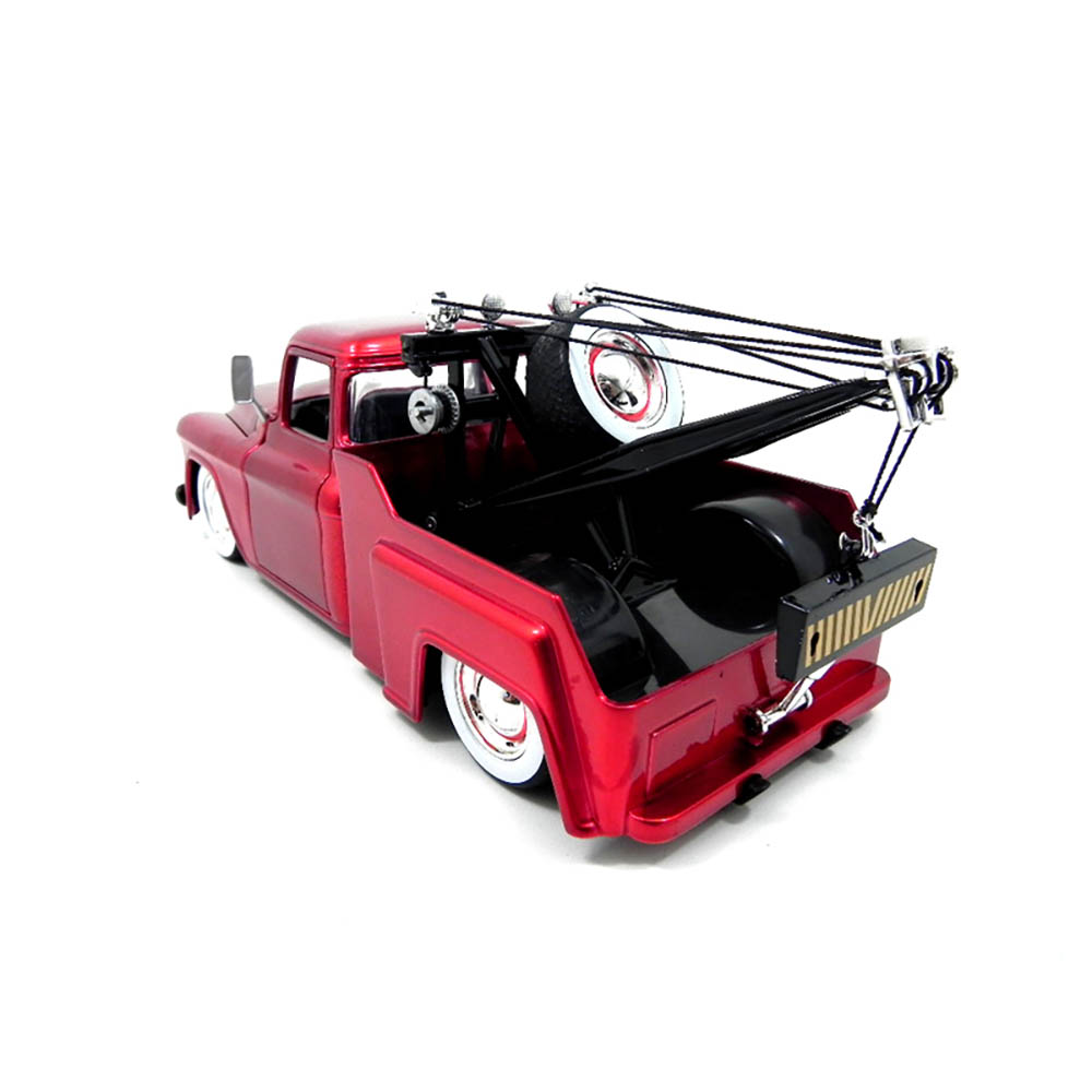 Chevy Cheyenne 1972 1:24 troca rodas Jada Toys Preto - Imagem 4