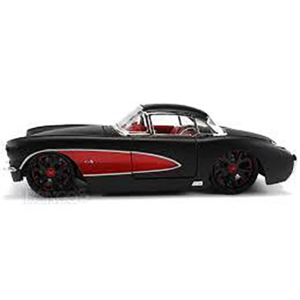 Miniatura Chevy Corvette 1957 Preto Jada Toys 1/24 - Imagem 3