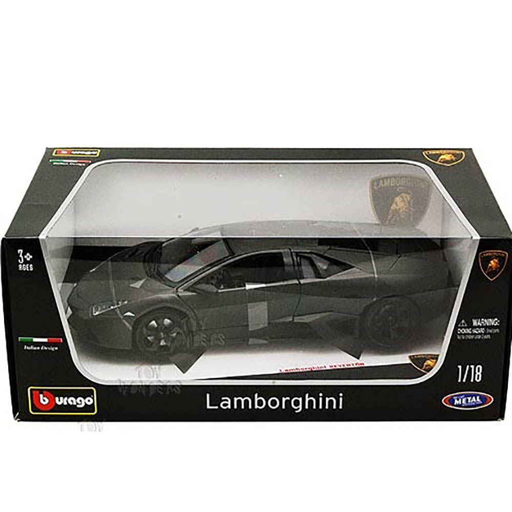 Miniatura Lamborghini Reventon Preto Bburago 1/18 - Imagem 6