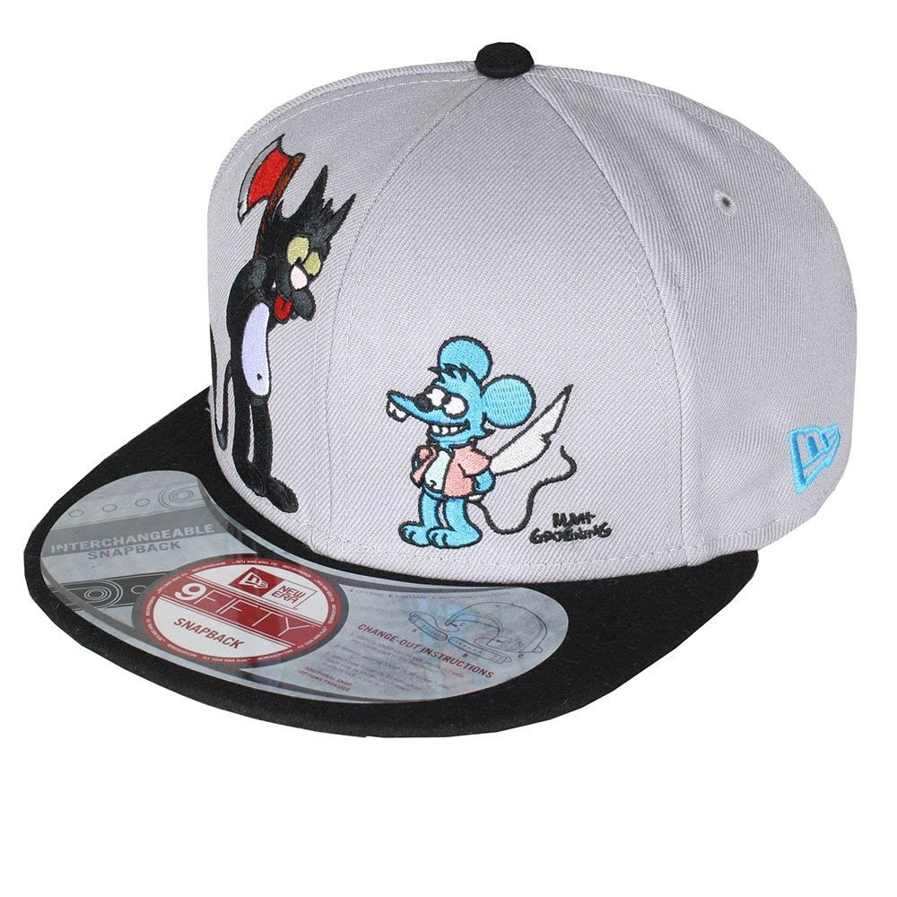 Boné The Simpsons Comichão e Coçadinha Cinza/Preto New Era