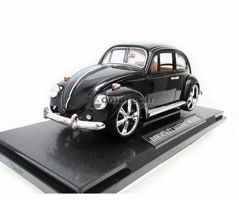 Miniatura Volkswagen Fusca Beetle Preto 1/18