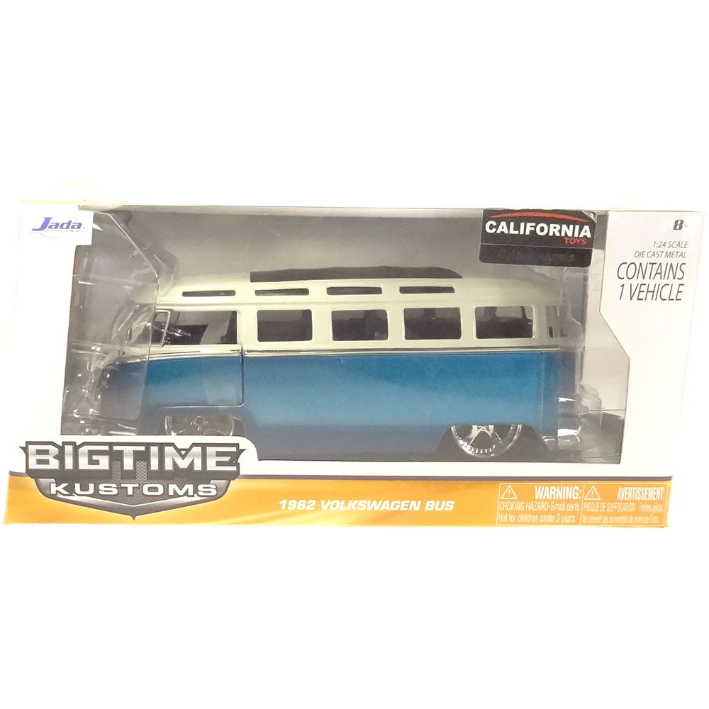 Miniatura Volkswagen Bus Kombi Tunning 1962 Azul2 1/24 - Imagem 4
