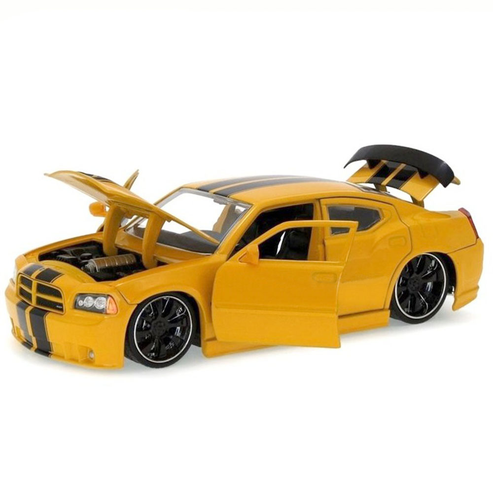 Miniatura Dodge Charger Srt8 2006 Amarelo Jada Toys 1/24 - Imagem 3