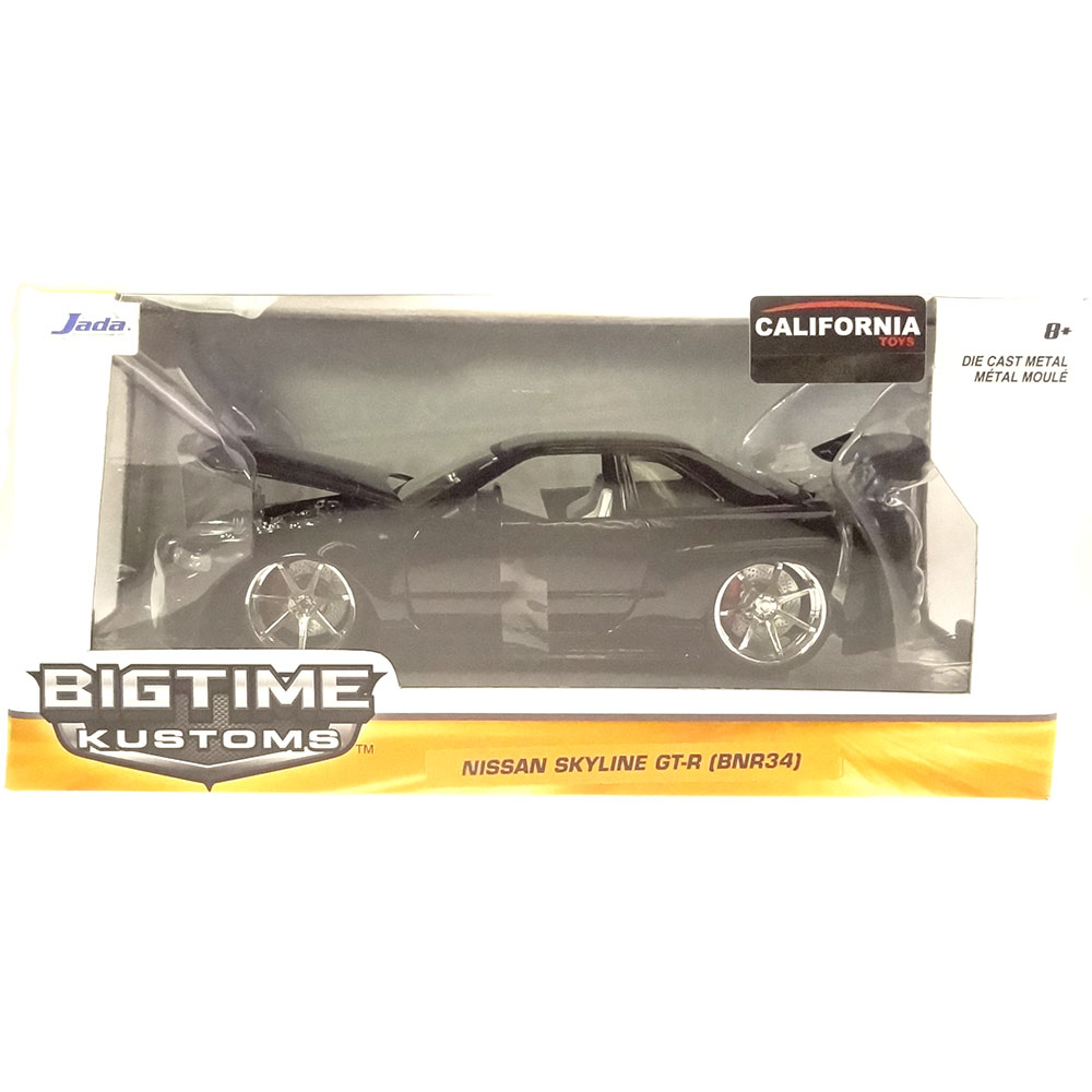 Miniatura Nissan Skyline Gtr - Bnr 34 Preto Jada Toys 1/24 - Imagem 6