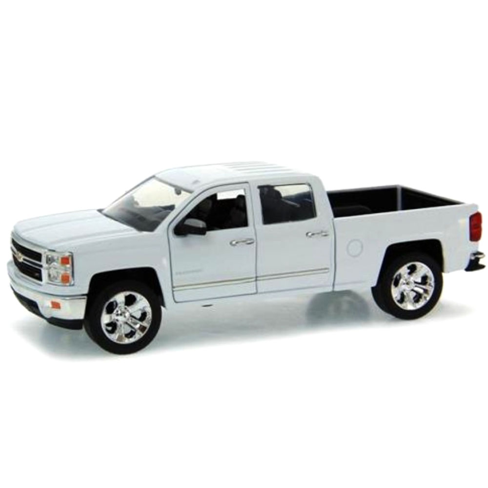 Miniatura Chevrolet Silverado 2014 Branco Jada Toys 1/24