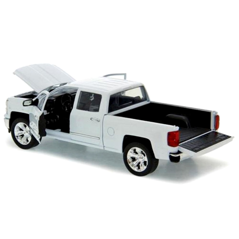 Miniatura Chevrolet Silverado 2014 Branco Jada Toys 1/24 - Imagem 3
