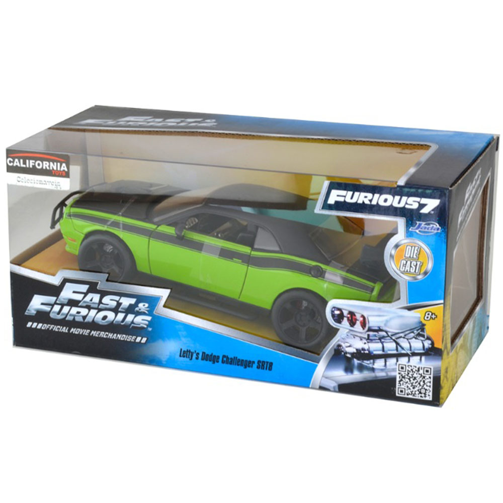 Miniatura Letty's Dodge Challenger Srt8 Verde Velozes 7 1/24 - Imagem 4