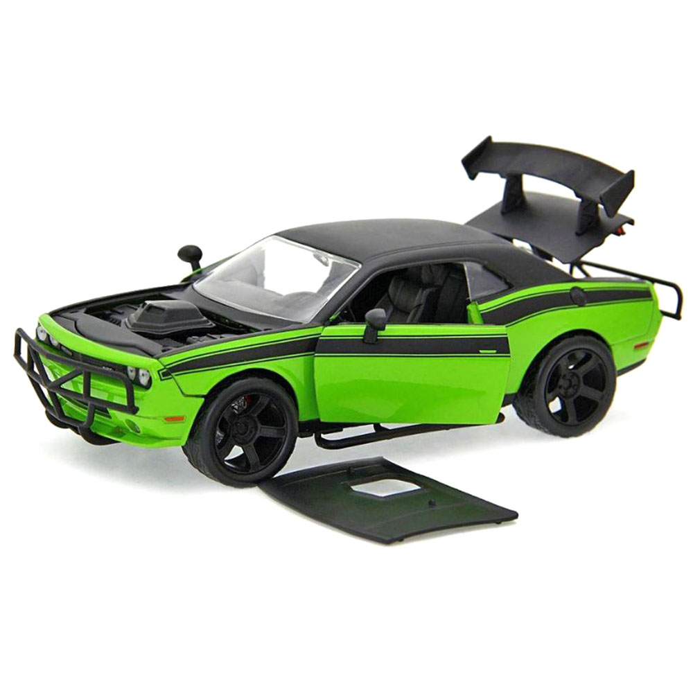Miniatura Letty's Dodge Challenger Srt8 Verde Velozes 7 1/24 - Imagem 3