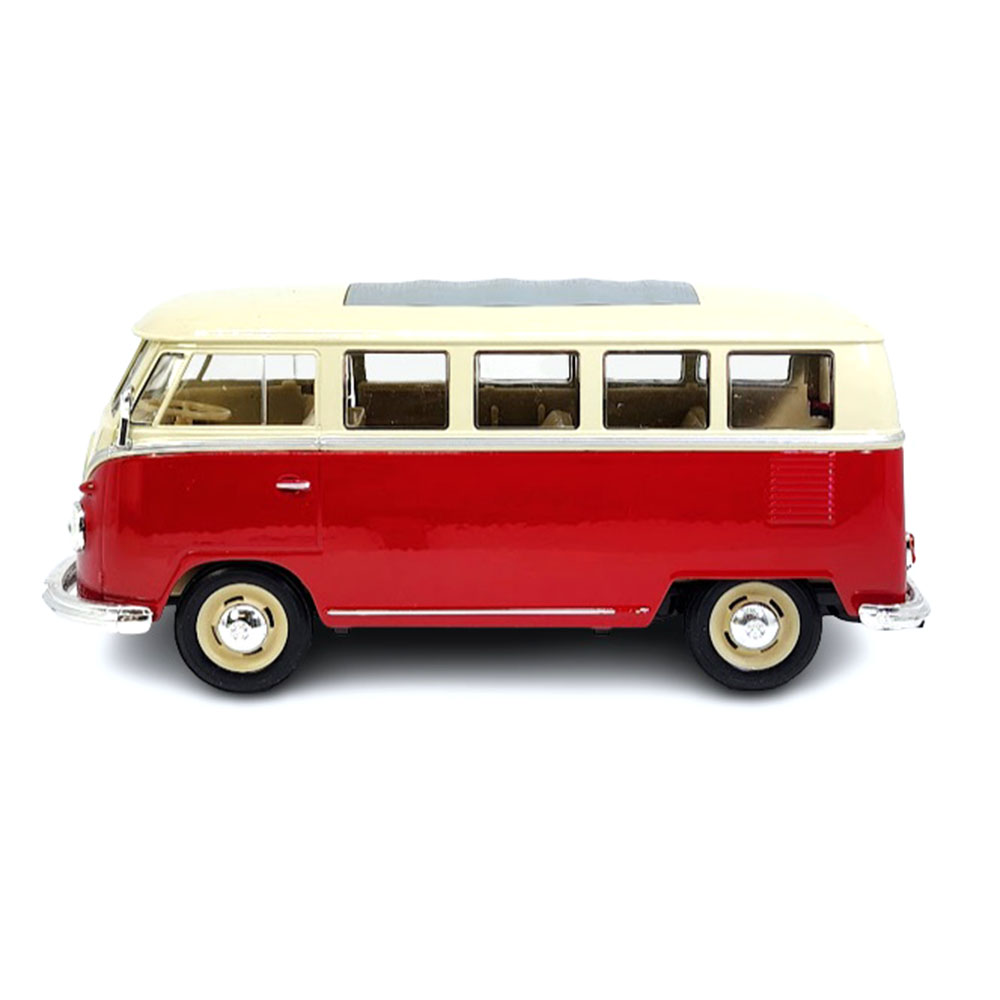 Miniatura Volkswagen Kombi T1 Bus 1963 Vermelho Welly 1/24 - Imagem 4