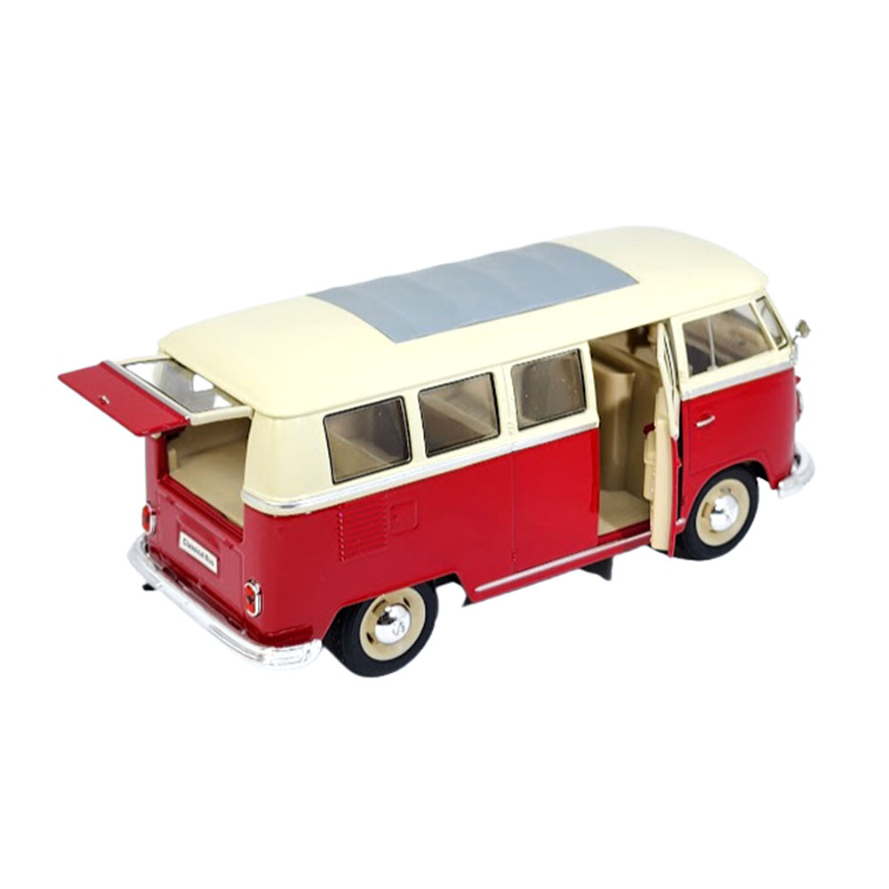 Miniatura Volkswagen Kombi T1 Bus 1963 Vermelho Welly 1/24 - Imagem 6