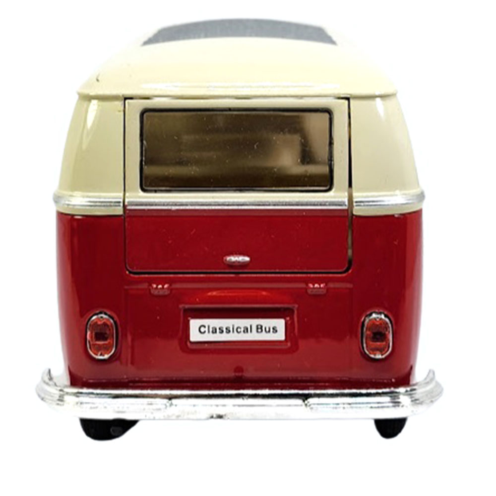 Miniatura Volkswagen Kombi T1 Bus 1963 Vermelho Welly 1/24 - Imagem 3