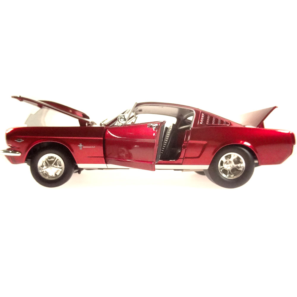 Miniatura Ford Mustang Fastback 2 2 289 1966 Vinho 1/24 - Imagem 3