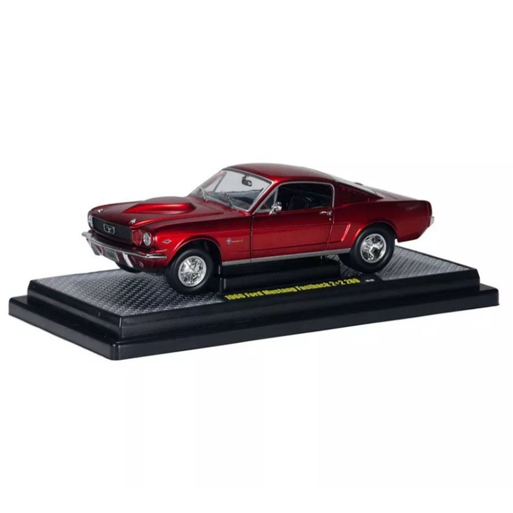 Miniatura Ford Mustang Fastback 2 2 289 1966 Vinho 1/24 - Imagem 4