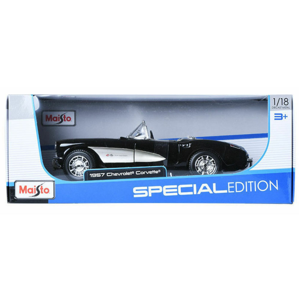 Miniatura Corvette Preto 1957 Maisto 1/18 - Imagem 4