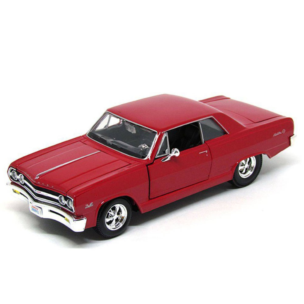 Miniatura Chevrolet Malibu Ss 1965 Vermelho Maisto 1/24