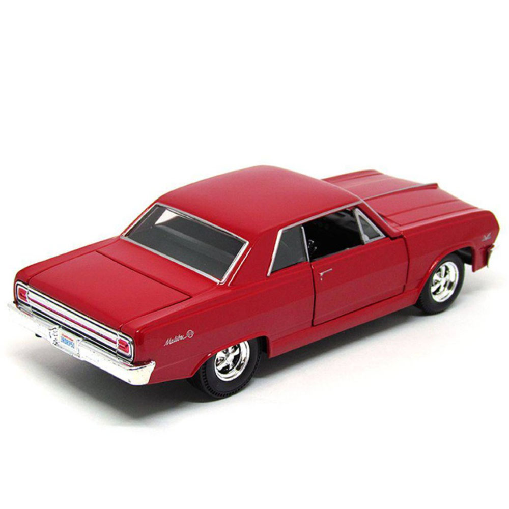Miniatura Chevrolet Malibu Ss 1965 Vermelho Maisto 1/24 - Imagem 2