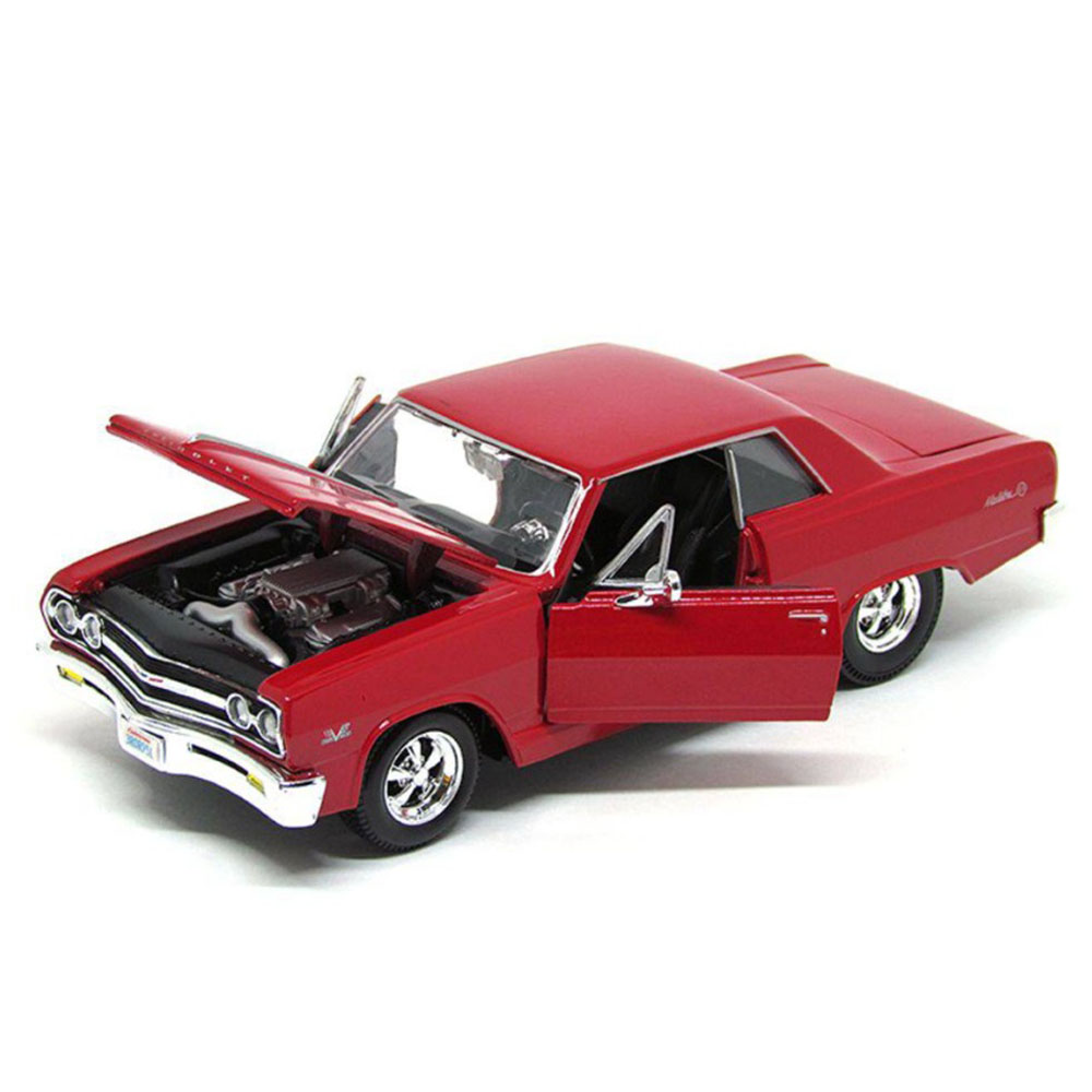 Miniatura Chevrolet Malibu Ss 1965 Vermelho Maisto 1/24 - Imagem 3