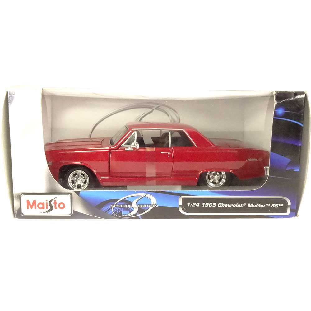 Miniatura Chevrolet Malibu Ss 1965 Vermelho Maisto 1/24 - Imagem 4