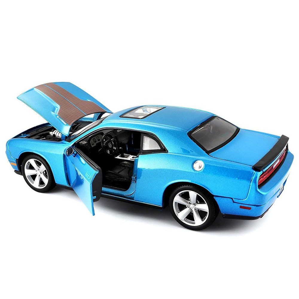 Miniatura Dodge Challenger Srt8 2008 Azul Maisto 1/24 - Imagem 2
