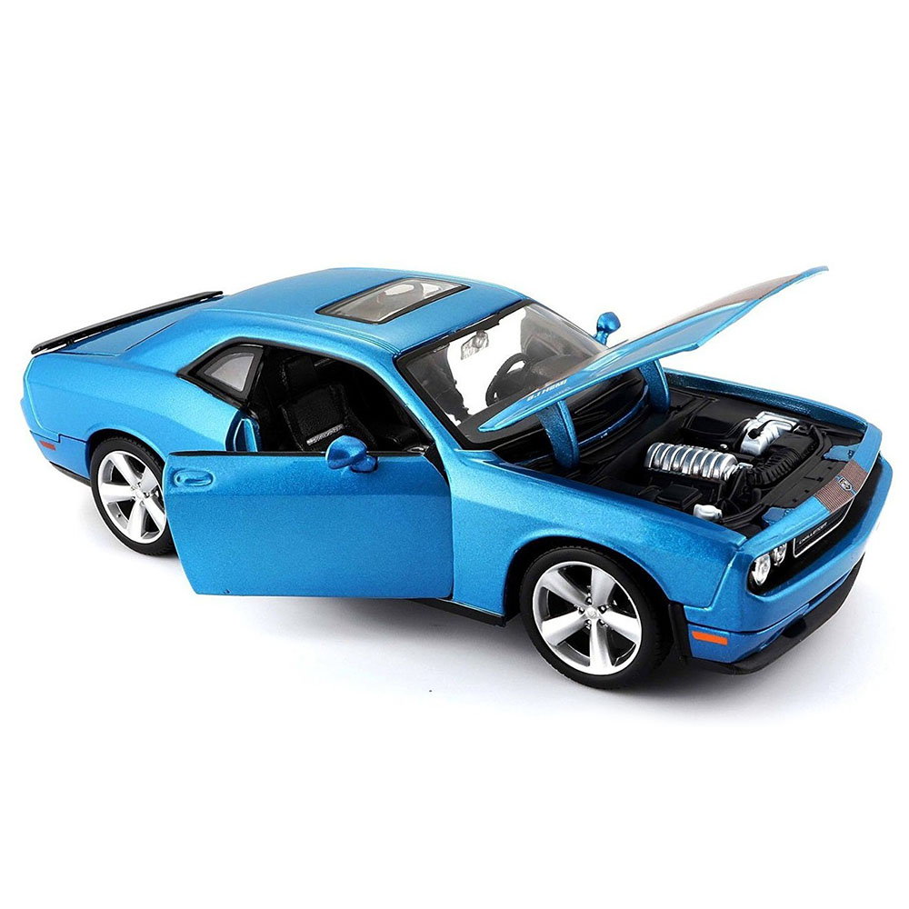 Miniatura Dodge Challenger Srt8 2008 Azul Maisto 1/24 - Imagem 3