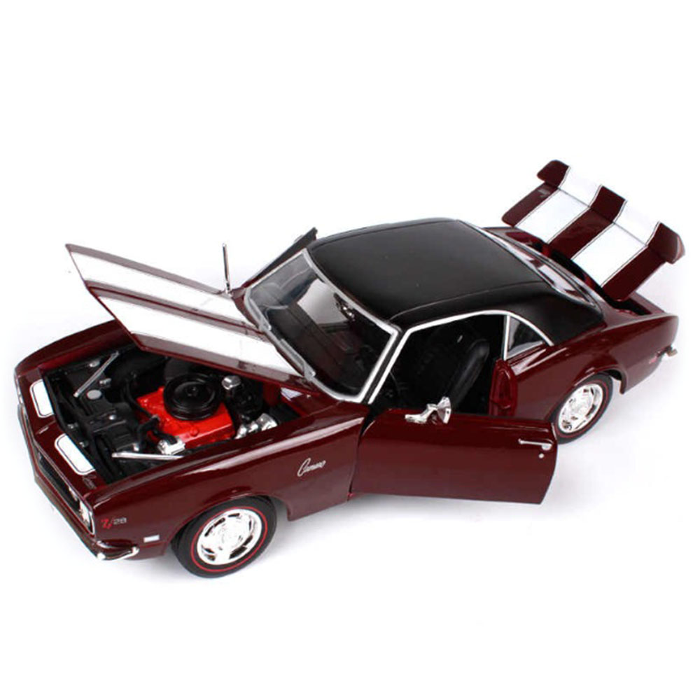 Miniatura Chevrolet Camaro Z/28 1968 Vinho Maisto 1/18 - Imagem 3