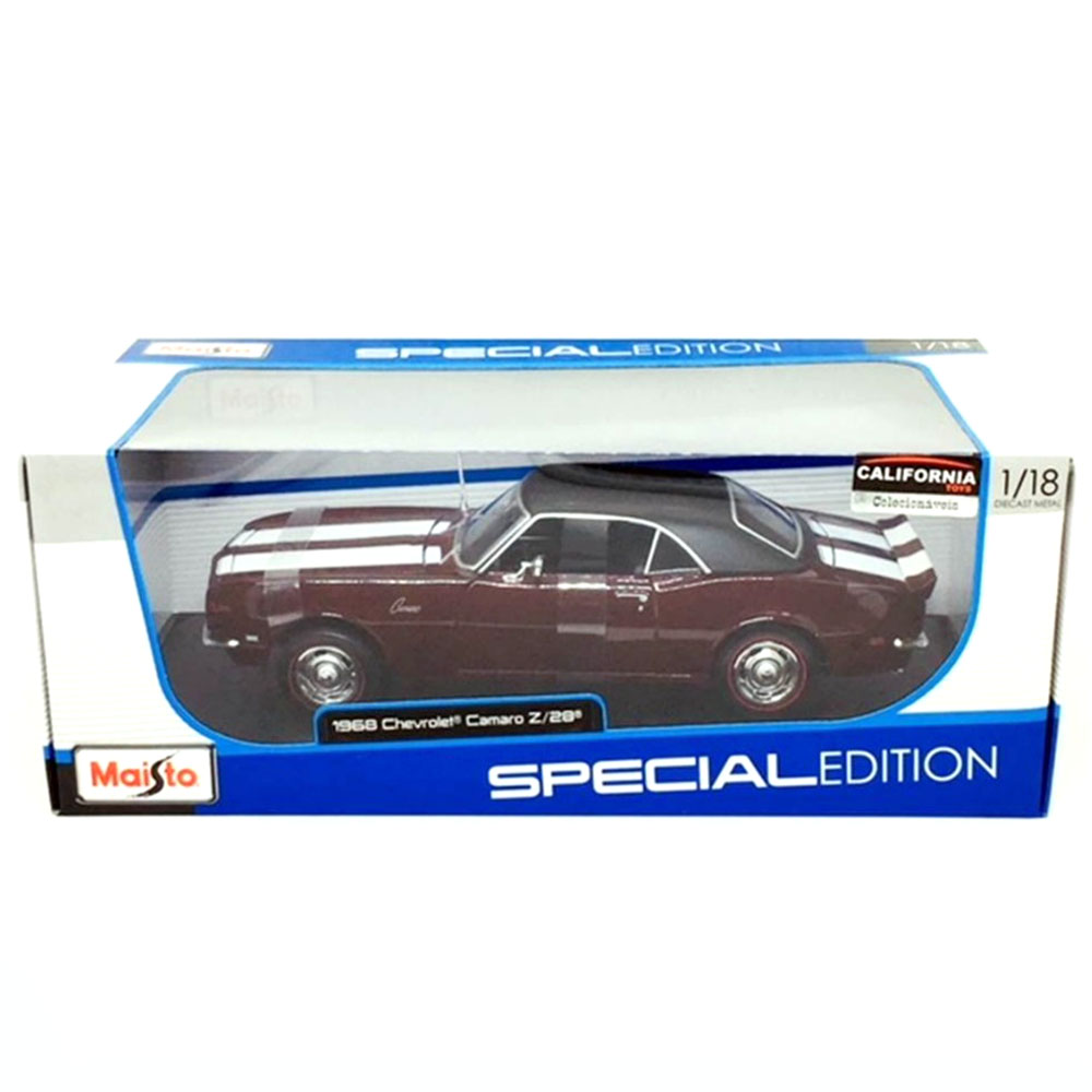Miniatura Chevrolet Camaro Z/28 1968 Vinho Maisto 1/18 - Imagem 5