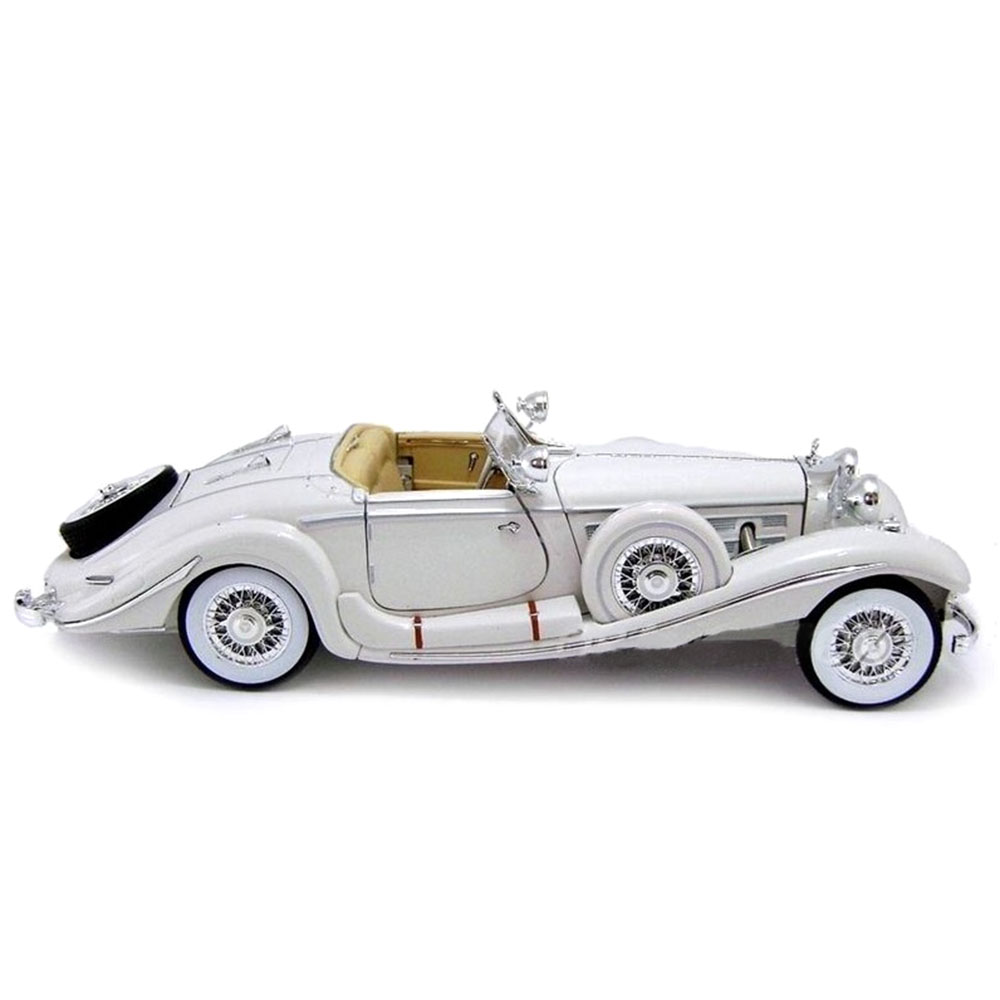 Miniatura Mercedes Benz 500 K Typ 1936 Branco Maisto 1/18 - Imagem 2