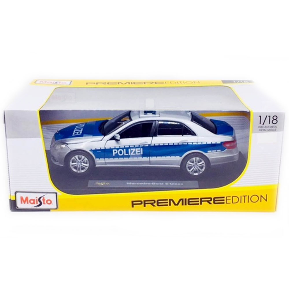 Miniatura Mercedes Benz E-Class Polizei Maisto 1/18 - Imagem 4
