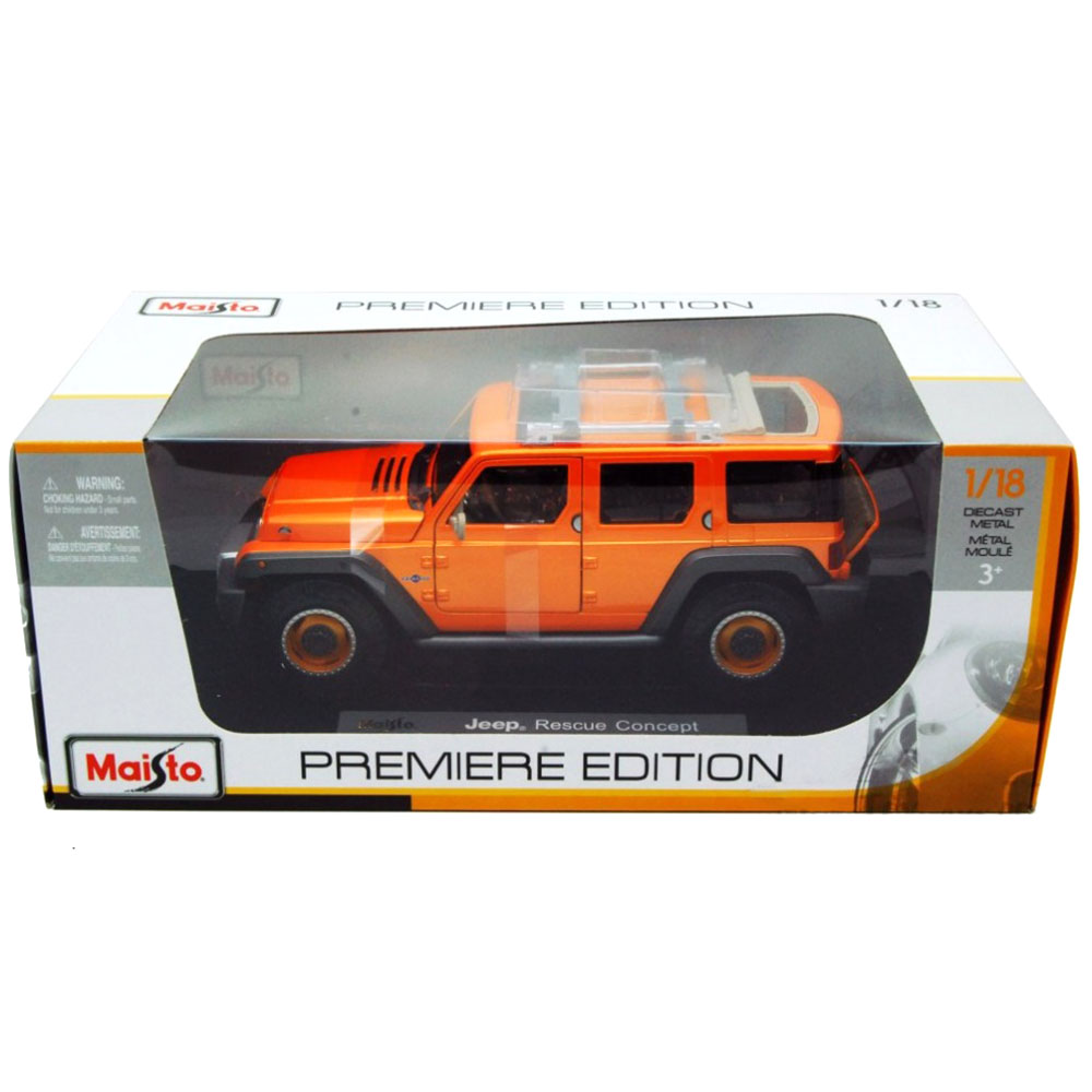 Miniatura Jeep Rescue Concept Laranja Maisto 1/18 - Imagem 4