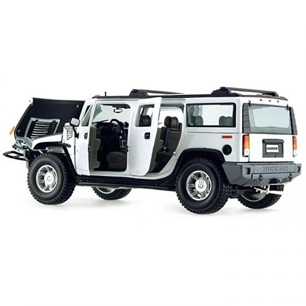 2003 Hummer H2 SUV 1:18 Maisto Branco - Imagem 6