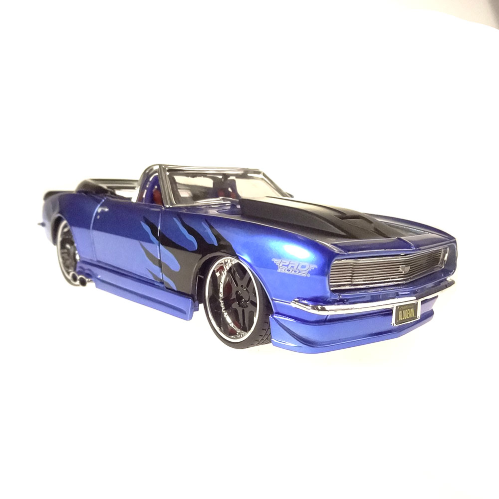 Miniatura Chevrolet Camaro Ss All Stars 1968 Azul 1/24 - Imagem 3