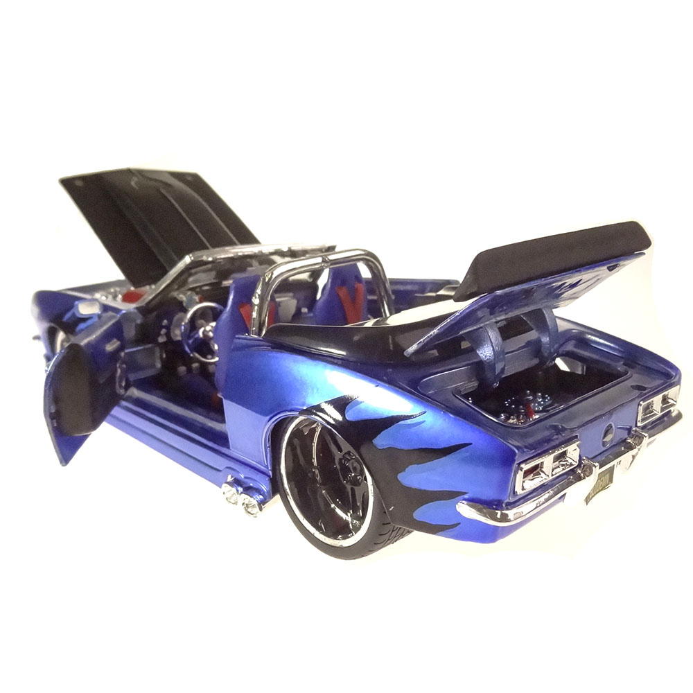 Miniatura Chevrolet Camaro Ss All Stars 1968 Azul 1/24 - Imagem 5