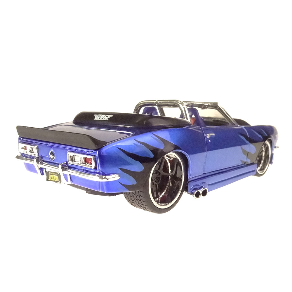 Miniatura Chevrolet Camaro Ss All Stars 1968 Azul 1/24 - Imagem 2