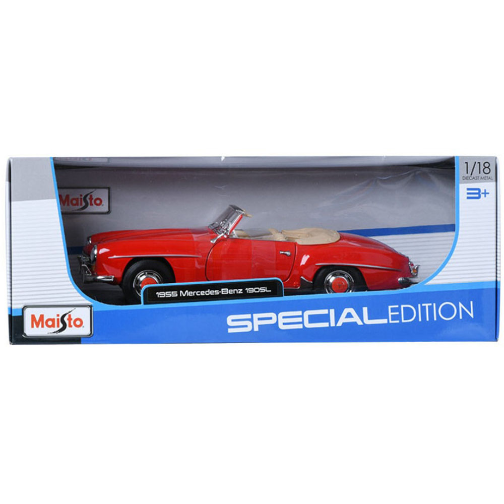 Miniatura Mercedes 190 Sl 1955 Vermelho Maisto 1/18 - Imagem 4