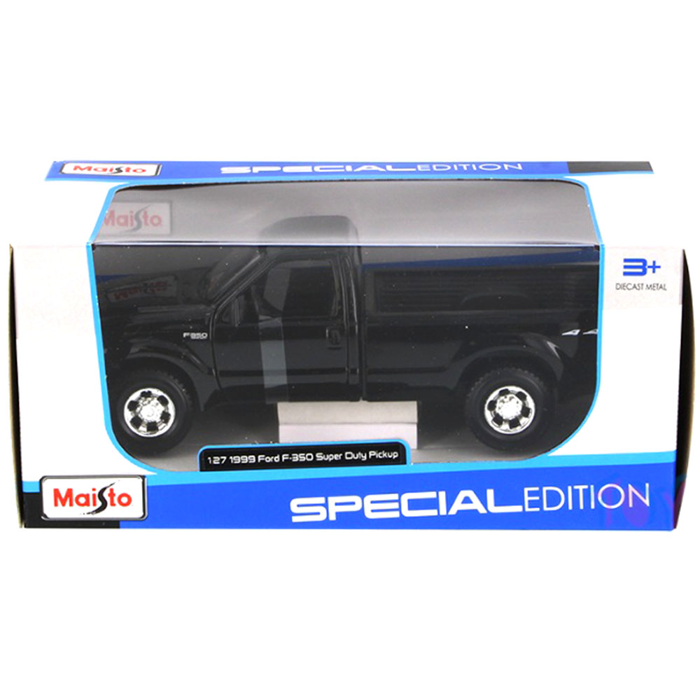Miniatura Ford F-350 Super Duty Pickup 1999 Preto 1/27 - Imagem 4