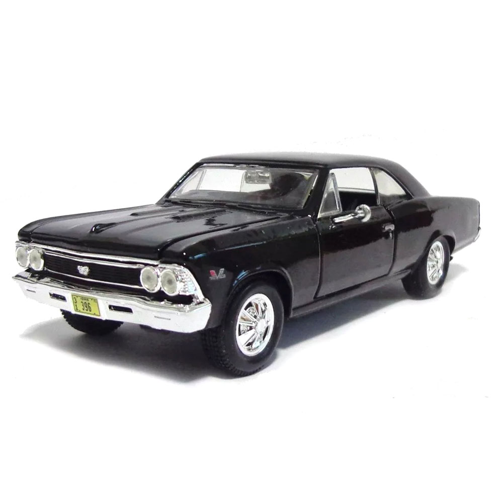 Miniatura Chevelle Ss 396 1966 Preto Maisto 1/24