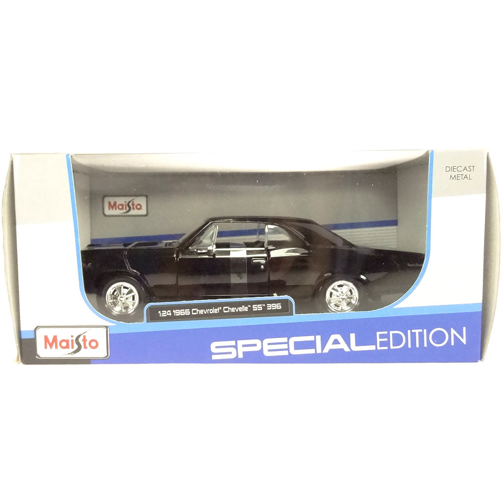 Miniatura Chevelle Ss 396 1966 Preto Maisto 1/24 - Imagem 5